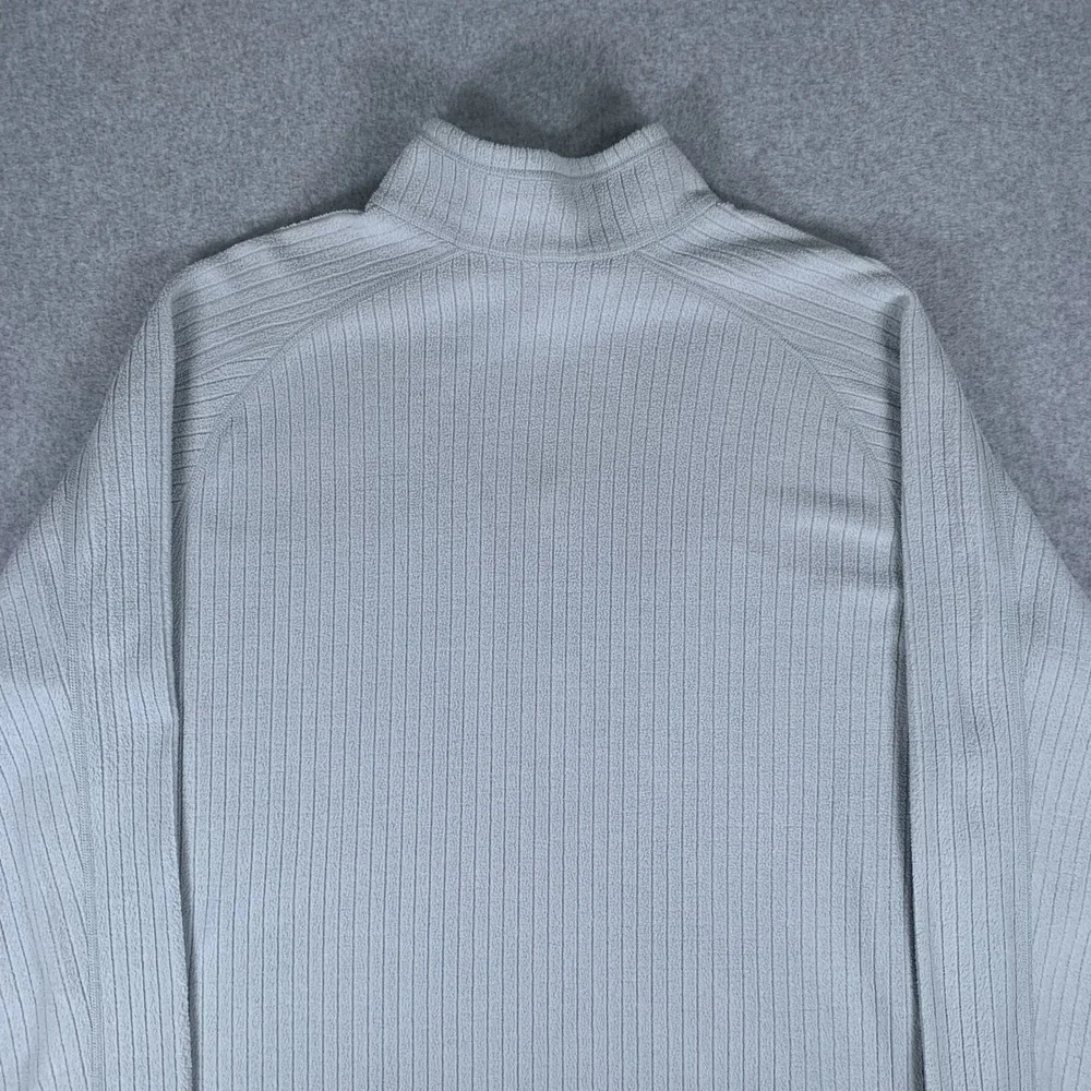 The North Face Fleece Pullover Mens XL Grey Ribbed Quarter Zip